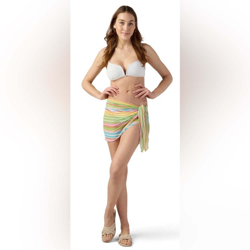 No Boundaries women’s mesh stripe pareo fashion cover; one size fits most